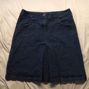 Talbots Denim Kick Pleat Skirt